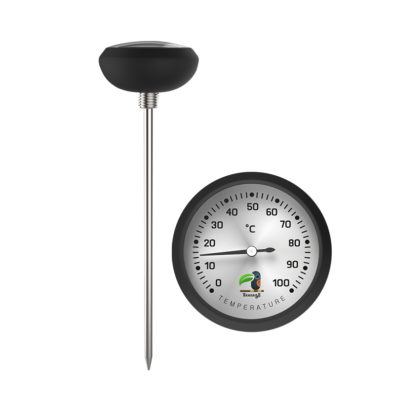Stainless Steel Dial Thermometer Home Kitchen Use Pocket Clip Instant Read Measuring Milk Water Cooking Temperatures Household