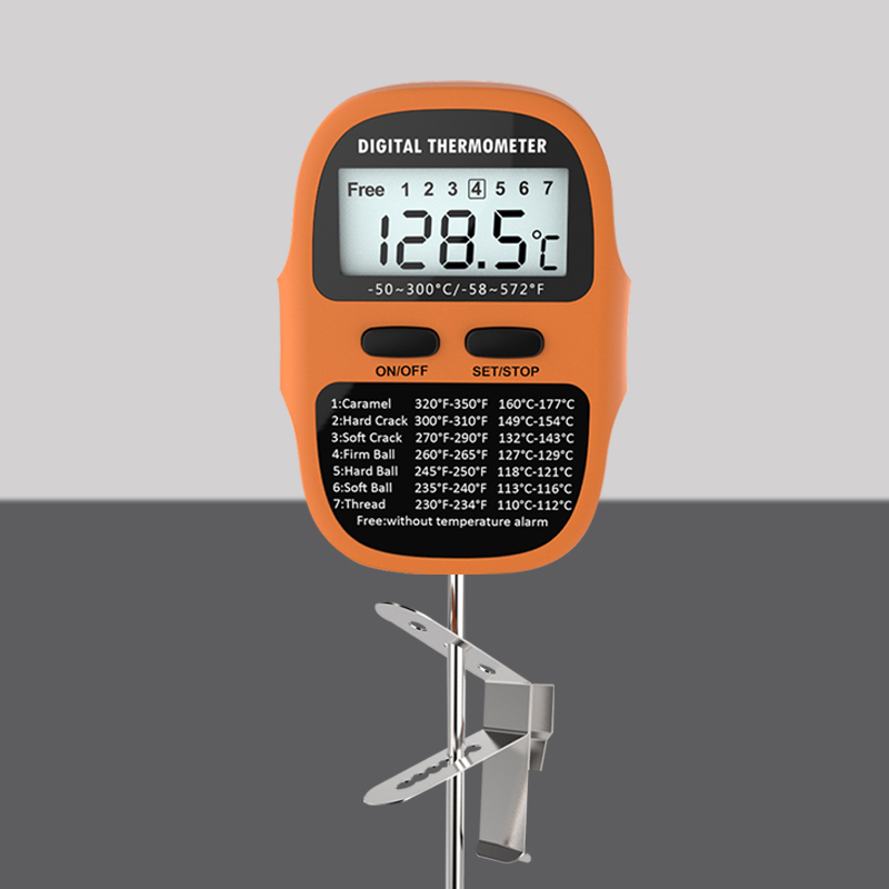 Durable Plastic Digital Candy Thermometer for Deep Frying Long-Range Instant Read Kitchen Food Meat Thermometer Rotating Display