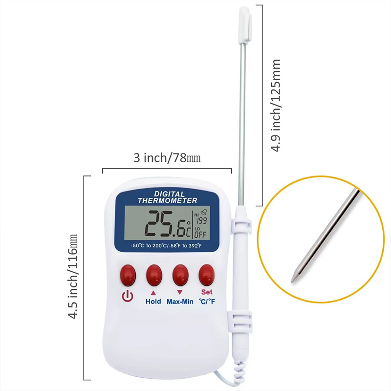 Digital Multipurpose Plastic Meat Fast Home Cooking Outdoor Kitchen BBQ Food Temperature Testing Convenient Household Tool