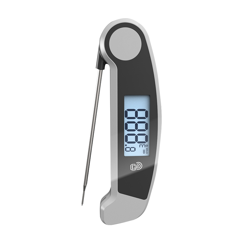 Auto-Rotating Display Digital BBQ Thermometer Waterproof Instant Read Meat Cooking Meter Oven Household Folding Kitchen
