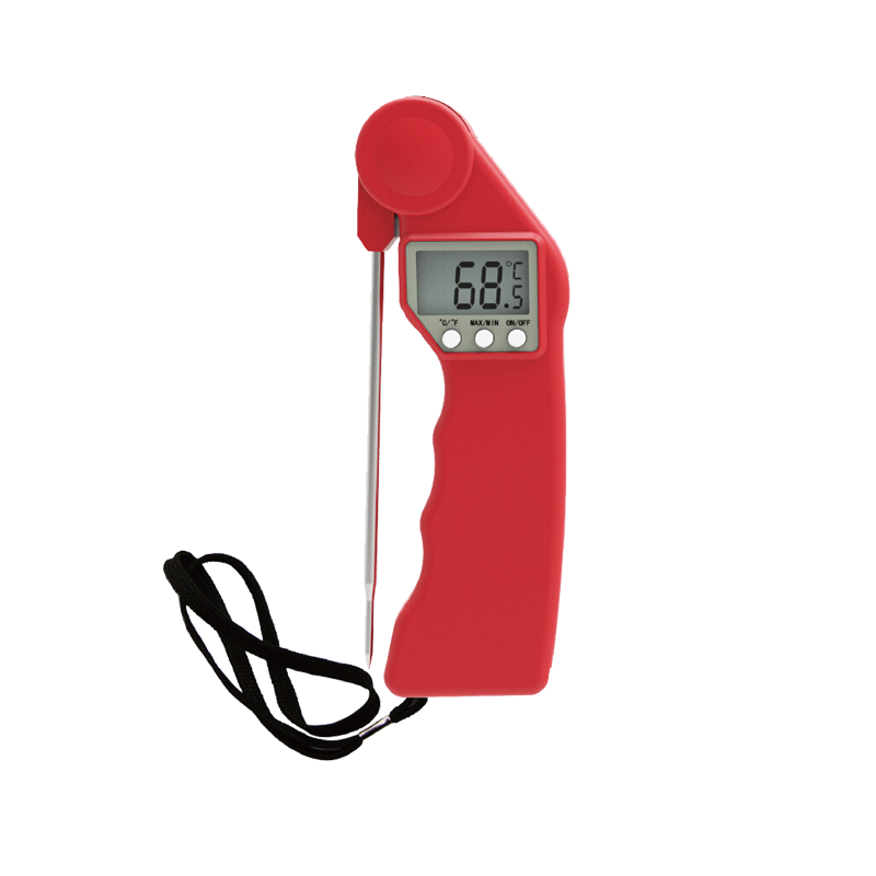 Handheld Digital Kitchen Meat Thermometer Foldable Plastic Food Thermometer Household Temperature Measurement Cooking Metal