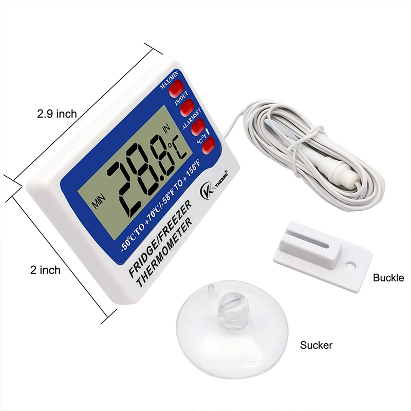 Hot Selling Digital Freezer Thermometer with Magnet Alarm Function Refrigerator Thermometer Digital Freezer Thermometer