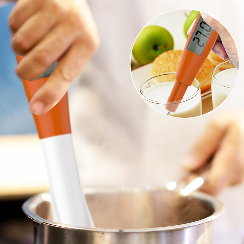 Digital LCD display silicone spatula thermometer for chocolate cooking thermometer digital spatula thermometer