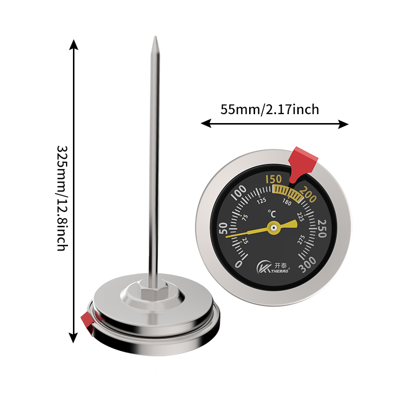 Deep Fry Dial Thermometer With 12\" Stainless Steel Stem Candy thermometer deeply fry thermometer