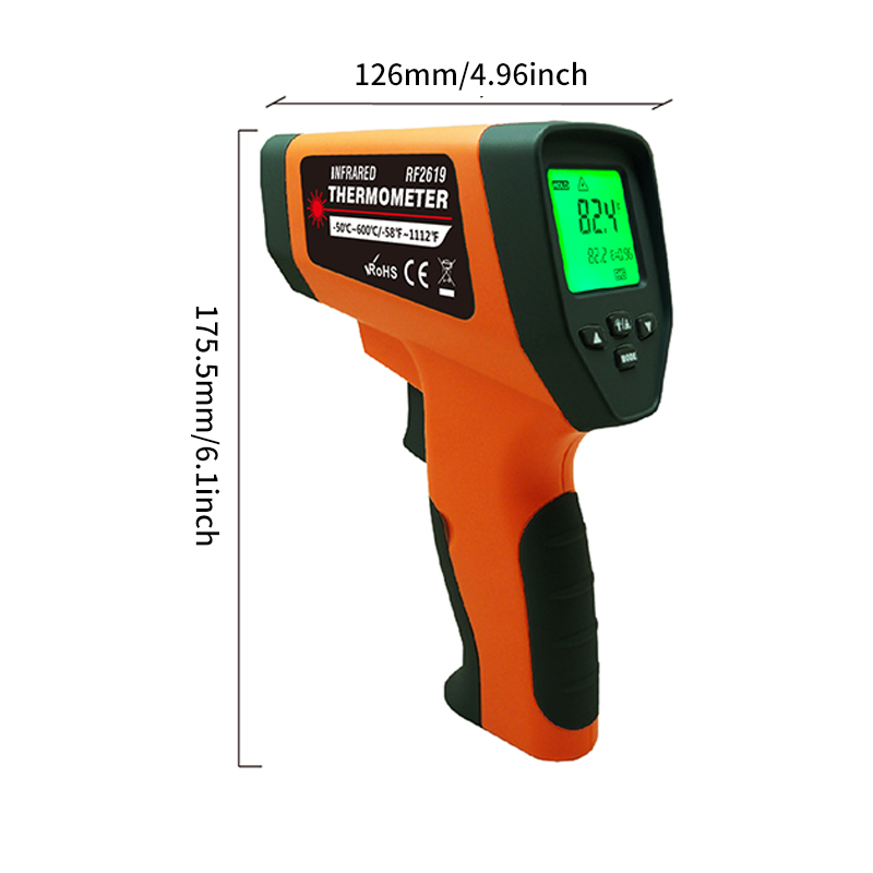 Industrial Thermometer infrared Laser thermometer with LCD Display infrared thermometer