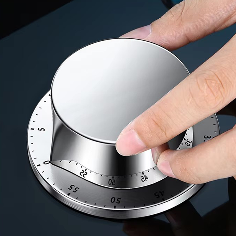 Mechanical Kitchen Timer 60 Minute Countdown with Load Alarm Chef Cooking Clock Metal Magnetic Backing Timer