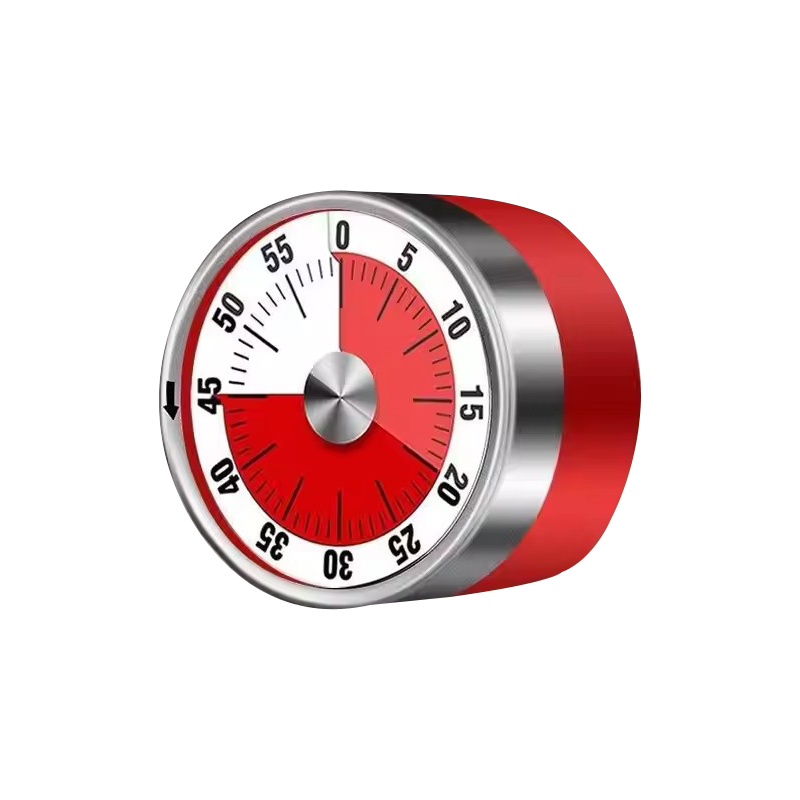 Durable 60-Minute Stainless Steel Cooking Timer Visual Magnetic Kitchen Tool With Eco-Friendly Round Pattern Common Design