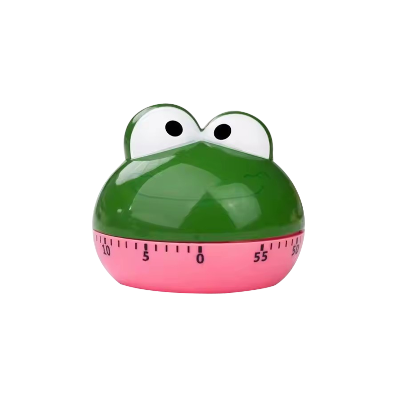 Cute Cartoon Style 60-Minute Mechanical Rotating Kitchen Timer Battery Powered for Home Desktop Decor